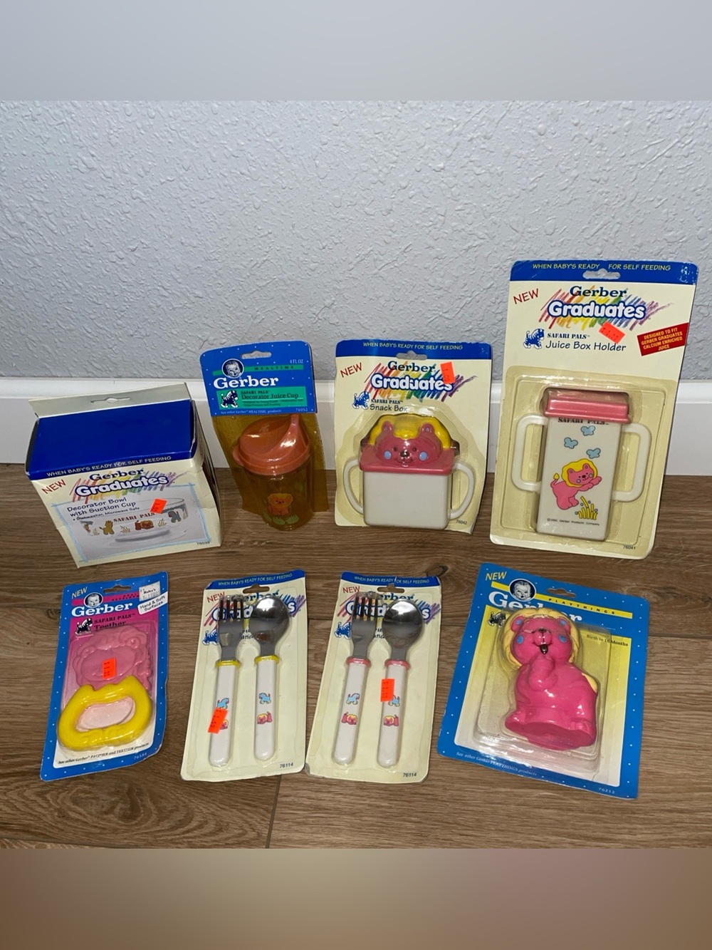Vintage 1992 Gerber Graduates Safari Pals Feeding Set NOS